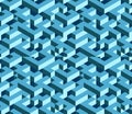 Seamless isometric labyrynth. Abstract vector pattern Royalty Free Stock Photo