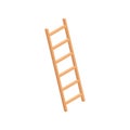 Isometric ladder stair vector staircase. Isolated ladder equipment cartoon wooden staircase