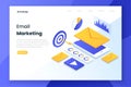 Isometric landing page of email marketing Royalty Free Stock Photo