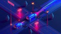 An isometric landing page to showcase ANPR technology. It has automatic number plate recognition, vehicle registration