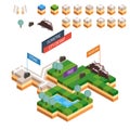 Isometric landscape map creation kit