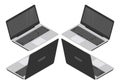 Isometric laptop in four views