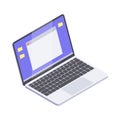 Isometric Laptop Illustration Royalty Free Stock Photo