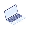 Isometric laptop isolated on white background. Royalty Free Stock Photo