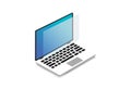 Isometric Laptop Modern Technology Minimal icon Illustration