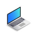 Isometric laptop. Notebook isometry icon. Template design for advertising business or education presentation web or mobile app