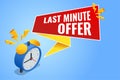 Isometric Last Minute Offer. Sale timer tag. Countdown Clock Promo. Flash Sales