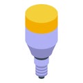 Isometric led light bulb illustration Royalty Free Stock Photo