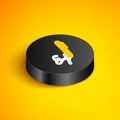 Isometric line Signature line icon isolated on yellow background. Pen and undersign, underwrite, ratify symbol. Black