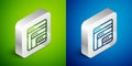 Isometric line Software, web developer programming code icon isolated on green and blue background. Javascript computer Royalty Free Stock Photo