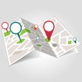 Isometric location map Royalty Free Stock Photo