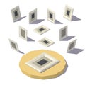 Isometric lowpoly Picture Frame
