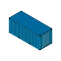 Isometric, marine container.