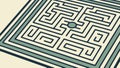 Isometric Maze Design, Complex Puzzle Path, Perspective View, vector design Generative AI Royalty Free Stock Photo