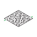 Isometric maze, labyrinth for business concept, infographic template. Vector isolated illustration