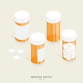 Isometric Medicine Pills Bottle Set