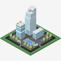 Isometric megalopolis business city