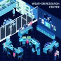 Isometric Meteorological Weather Center Composition