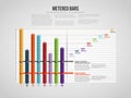 Isometric Metered Bars Infographic Royalty Free Stock Photo