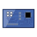 isometric microcontroller cartoon vector illustration