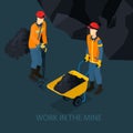 Isometric Mine Industry Concept