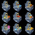 Isometric Mining Game Islands Collection