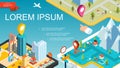 Isometric Mobile Navigation System Concept