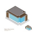 Isometric moderm home. illustrations Royalty Free Stock Photo