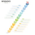 Cube isometric timeline or mind map infographic for business presentation