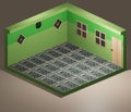 Isometric Moslim Prayer Room Art 3d Rendering