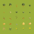 Isometric nature and farming elements. Vector illustration decorative design Royalty Free Stock Photo