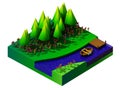 Isometric nature and landscape