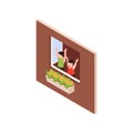 Isometric Neighbors Icon Royalty Free Stock Photo