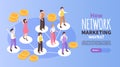 Isometric Network Marketing Banner