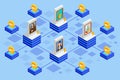 Isometric NFT Non-fungible token is a unique and non-interchangeable unit of data stored on a digital ledger blockchain