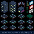 Isometric night elements map creator
