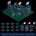 Isometric night elements map creator