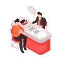 Isometric Notary Illustration