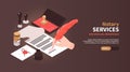 Notary Services Horizontal Banner Royalty Free Stock Photo