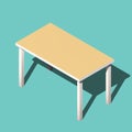 Isometric office table. Modern workplace vector illustration Royalty Free Stock Photo