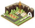 Isometric Oil Extraction Concept