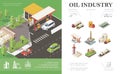 Isometric Oil Industry Concept Royalty Free Stock Photo