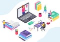 Isometric online education, distance study and learn
