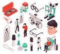 Isometric Ophthalmology Icon Set