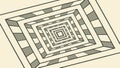 An Isometric Optical Illusion with Square Patterns, vector design Generative AI Royalty Free Stock Photo