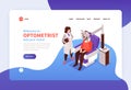 Isometric Optometrist Website Banner