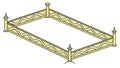 Isometric Ornate Rectangular Frame Structure Vector, vector design Generative AI Royalty Free Stock Photo