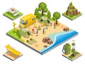 Isometric Outdoor Recreation Concept Royalty Free Stock Photo