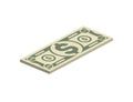 Isometric paper money isolated icon