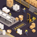 Isometric Paper Production Composition